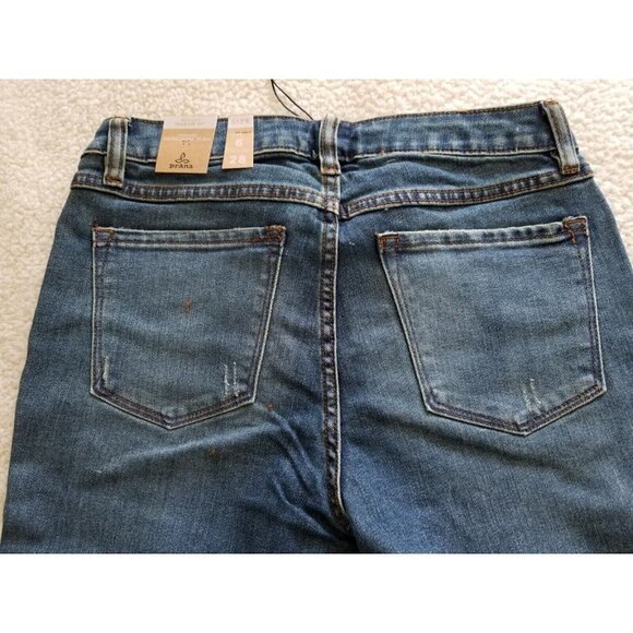 PRANA Women's Sienna Hiking Jeans True Blue Stretch Denim Size 6 Reg - Picture 4 of 12